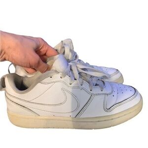 Nike Air Force White Leather Sneakers Athletic Comfortable Shoes Size 3.5